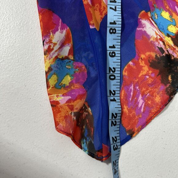 Sara‎ Michelle Blouse Womens 3X Floral Flutter Sleeves Whimsical Romantic Fairy - Picture 11 of 16